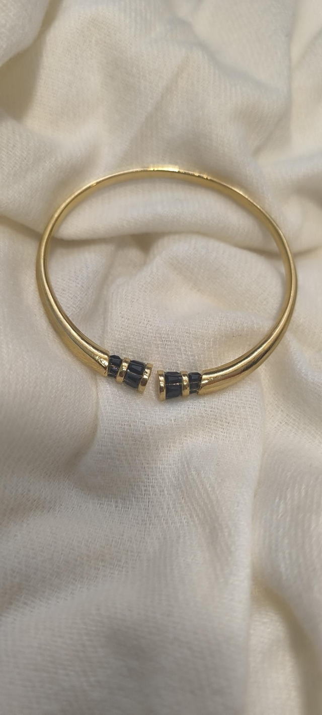 Bracelet Vangovango cristal noir double