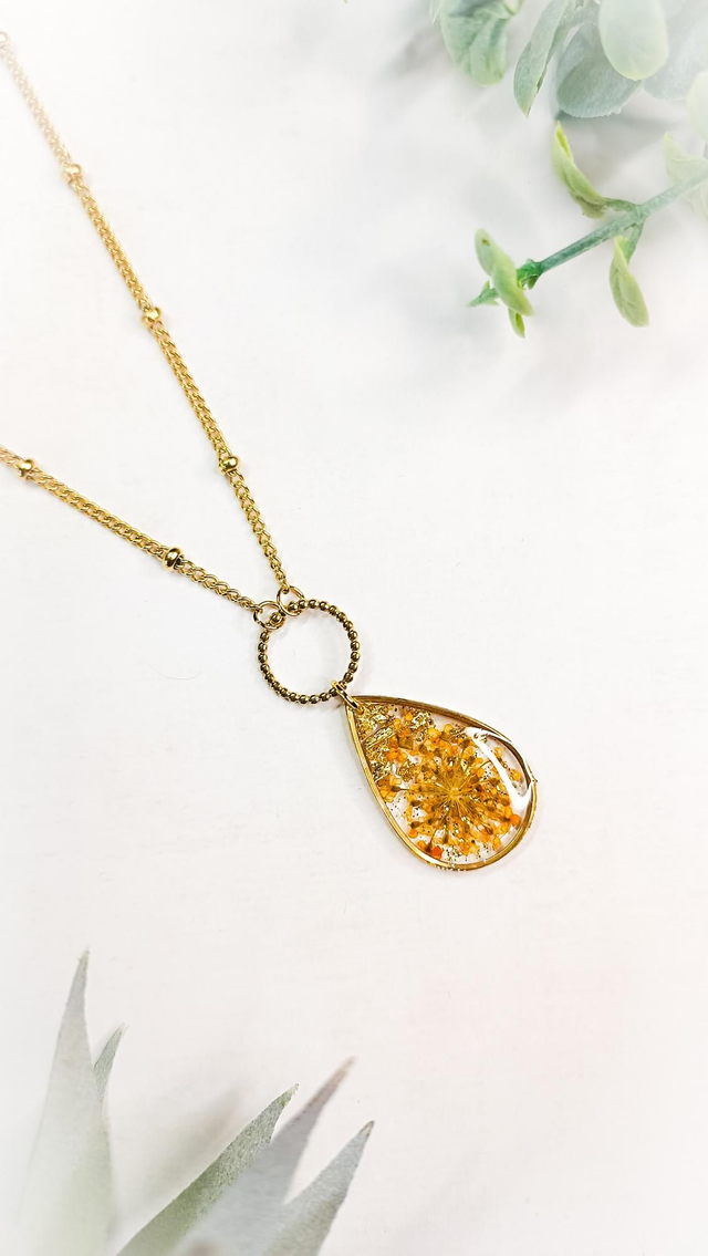 Collier LUNAA - Orange d'automne