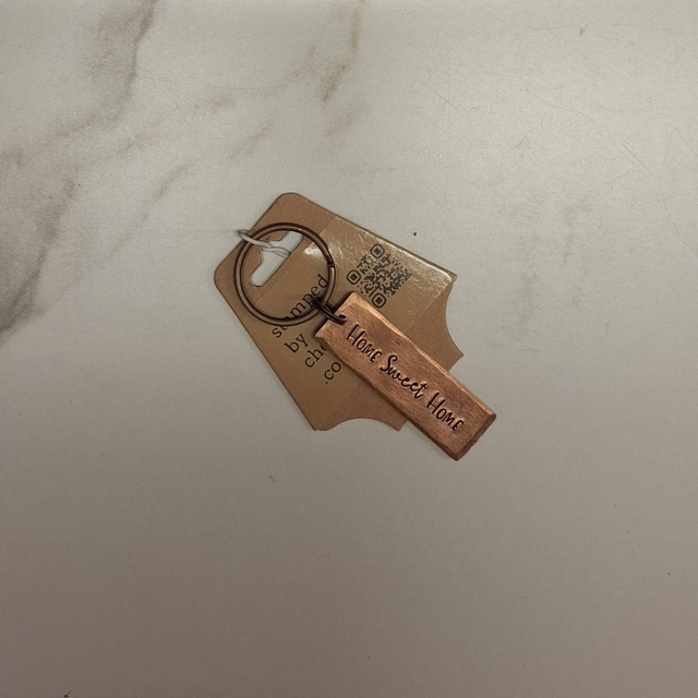 Handstamped Keyring