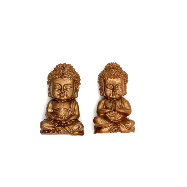 Bouddhas or/bronze, lot de 2 