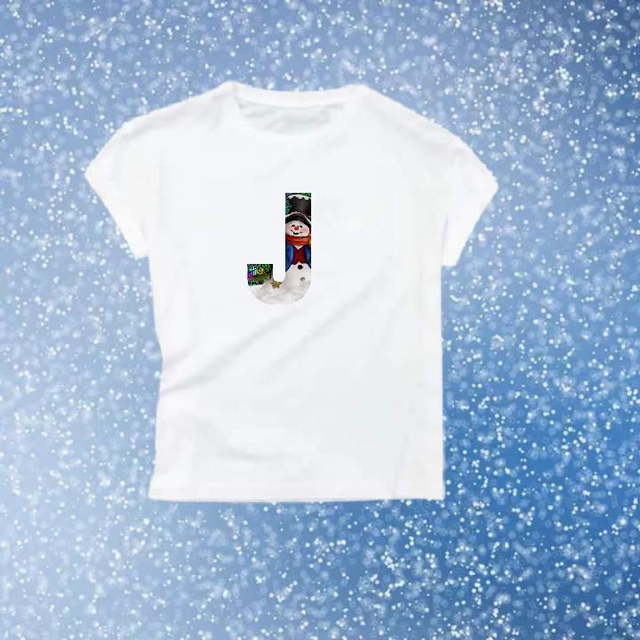 Christmas Initial T Shirt