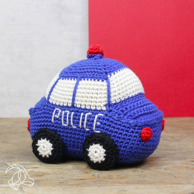 Häkelset Polizeiauto 