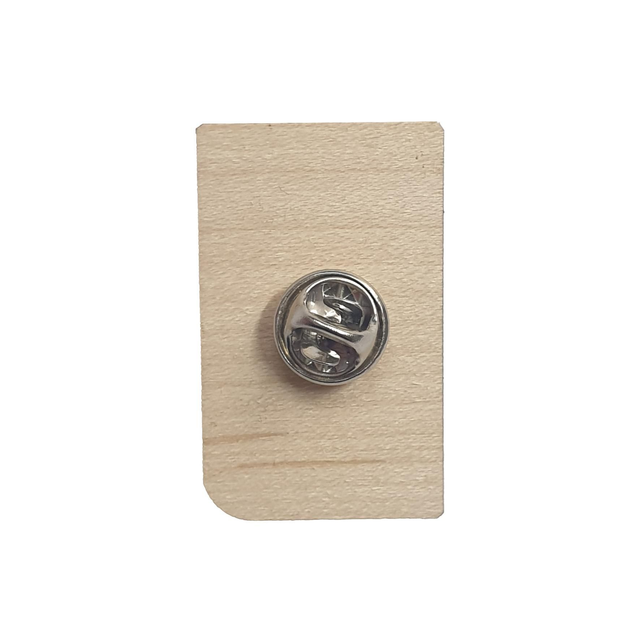 Console Cat Wooden Pin Badge