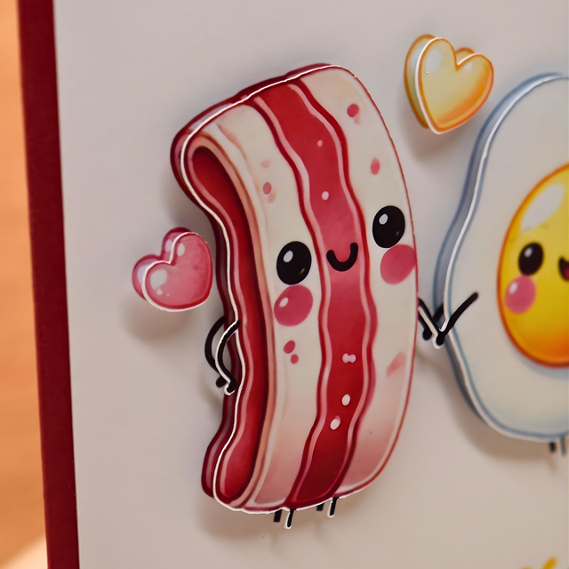 Eggs ’n’ Bacon Card | Playful Valentine’s, Anniversary or Just Because Card
