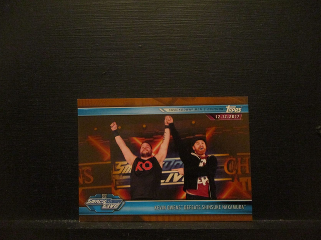 Kevin Owens Defeats Shinsuke Nakamura - Brown Champions Original Trading Card #76