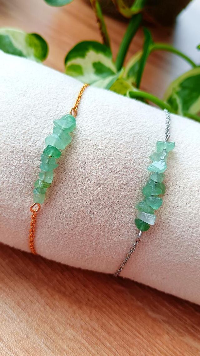 Bracelet Eclat subtil doré (pierre au choix)