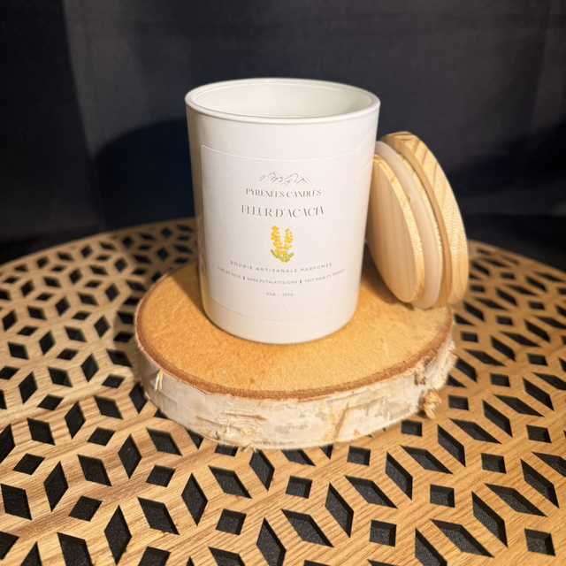Bougie artisanale Fleurs d’Acacia 