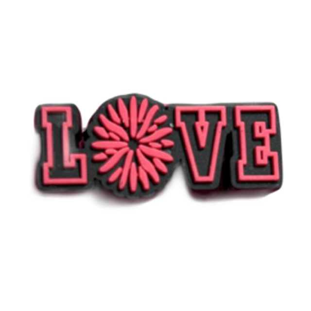 Croc Charm - Pink Love Cheer