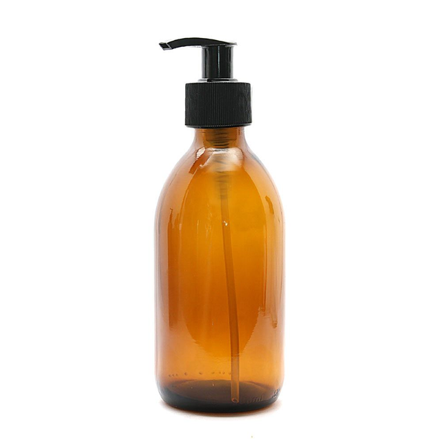 300ml ruskea lasipullo annostelupumpulla (4kpl)