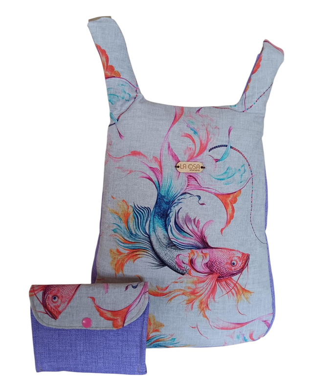 🎏 Lote Especial Carpa Koi – Mochila + Cartera con Descuento 🎏