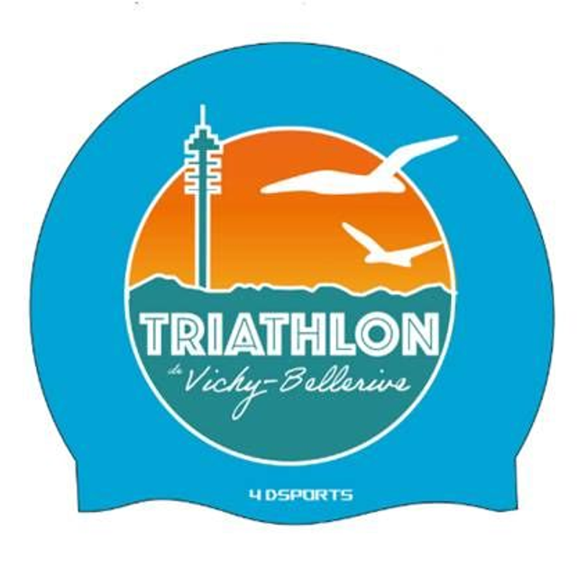Bonnet de natation Triathlon de Vichy 2024 (Bleu)