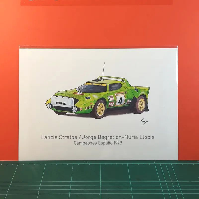 Artimotor prints - A4 1979 Lancia Stratos – Jorge Bagration Nuria Llopis (Campeones de España)