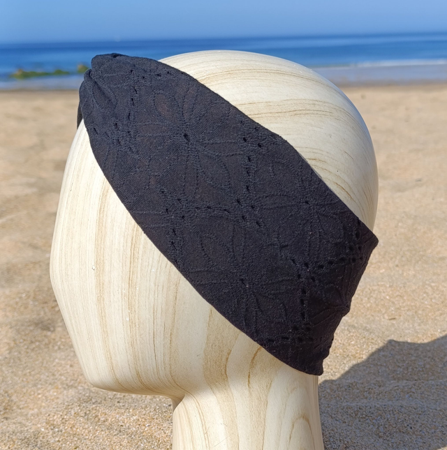 Bandeau - noir broderie