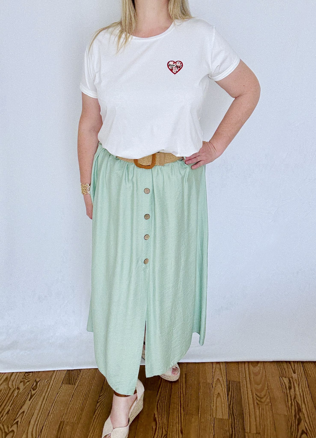 Jupe Fluide Mi-Longue GT Esmeralda