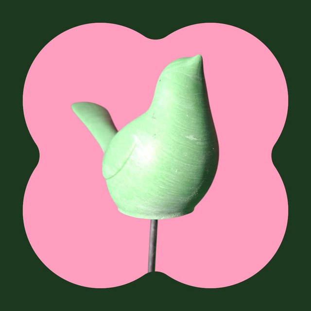 Oiseau à planter vert