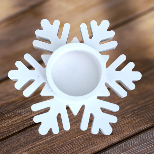 Schneeflocken-Teelichthalter II