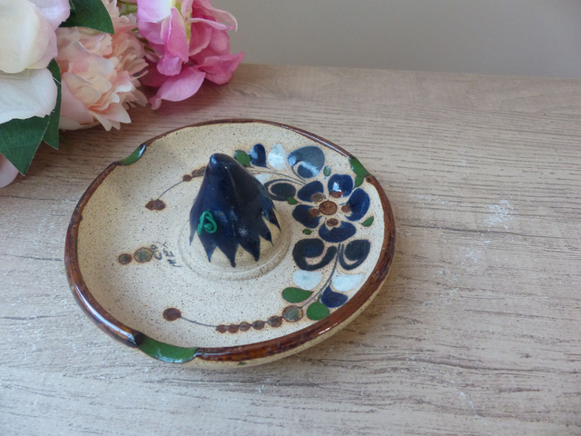 Cendrier Chapeau Sombrero Mexicain Poterie, Décoration Murale Chapeau Mexique en Argile, Amusant Vide Poche Poterie en Forme de Chapeau