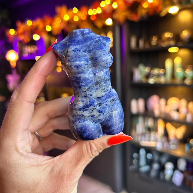 Sodalite Goddess Carving 