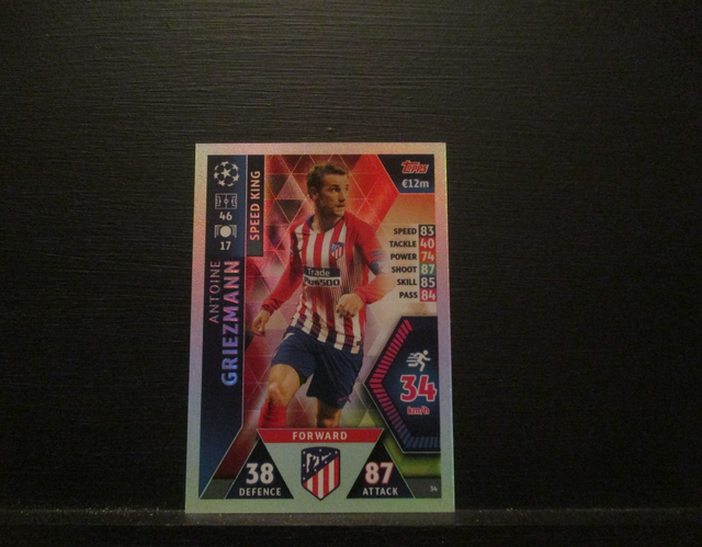 Antoine Griezmann - UEFA Champions League Match Attax 2018/19 Original Trading Card #34