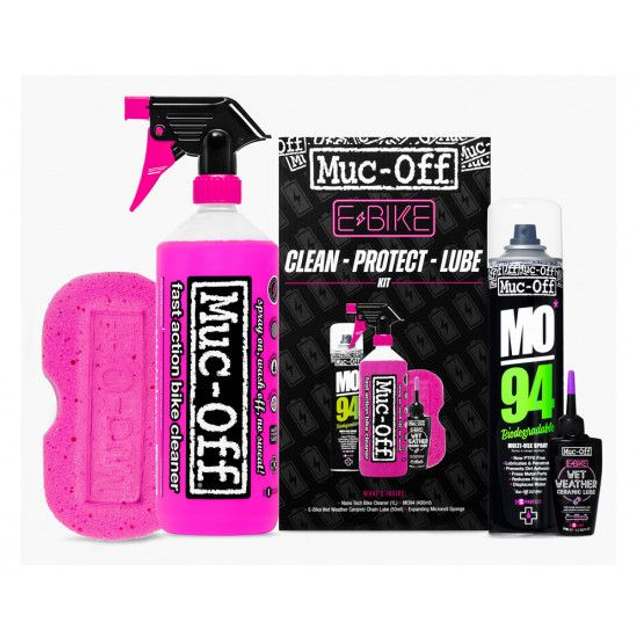 KIT D'ENTRETIEN MUC-OFF - EBIKE CLEAN PROTECT &amp; LUBE KIT