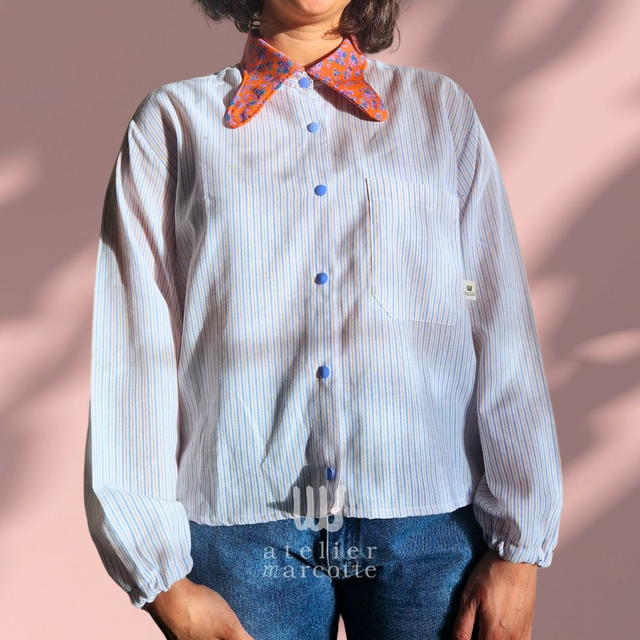 Chemise upcyclée Léonie – Taille XL
