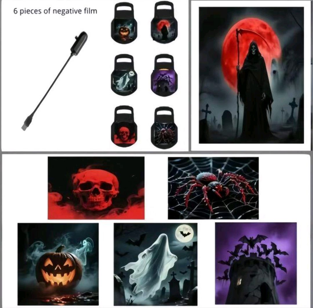USB Halloweeni teemaline prožektor