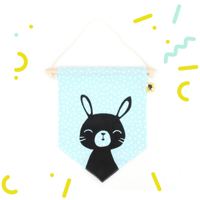 Décoration de chambre BLEU POIS BLANCS