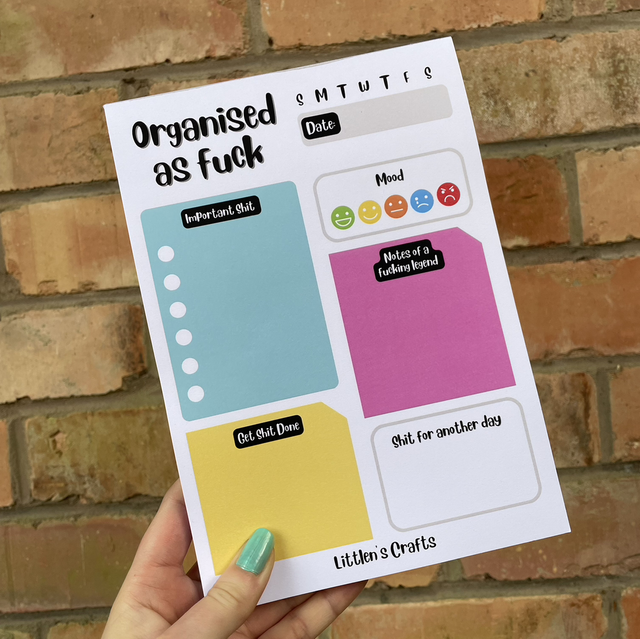 Organised As F*** Notepad