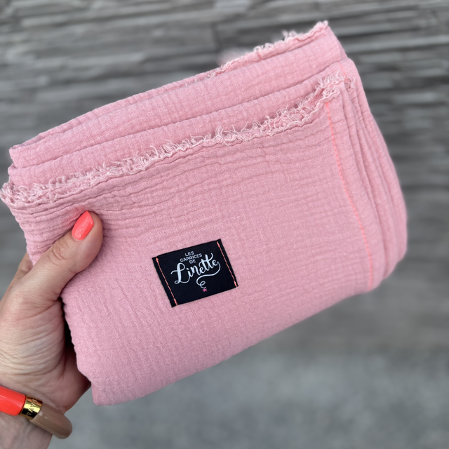 FOUTA PARÉO XL ROSE POUDRÉE 