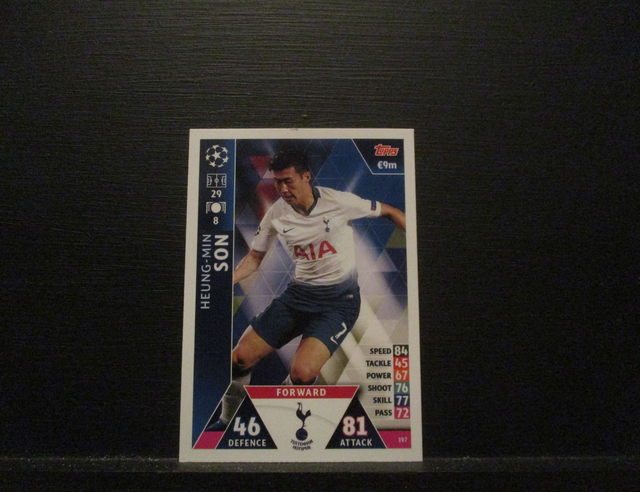 Heung-Min Son - UEFA Champions League Match Attax 2018/19 Original Trading Card #197