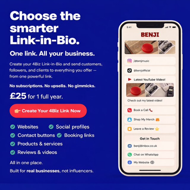 4biz link-in-bio Landing page 
