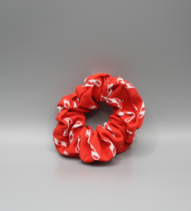 Candy cane hair scrunchie