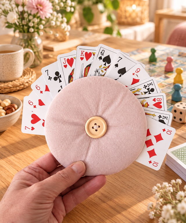 Porte carte de jeux couleur rose