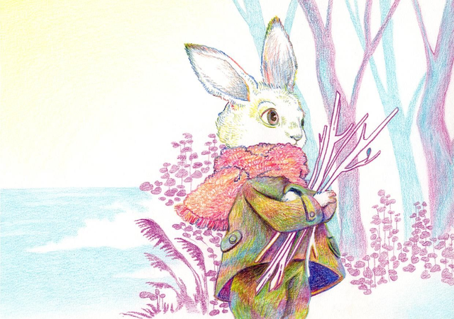 11 Ramasser le petit bois A3 print 