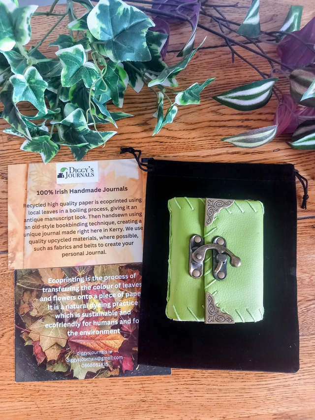 Pocket Ecoprinted Handmade Fabric Journal 