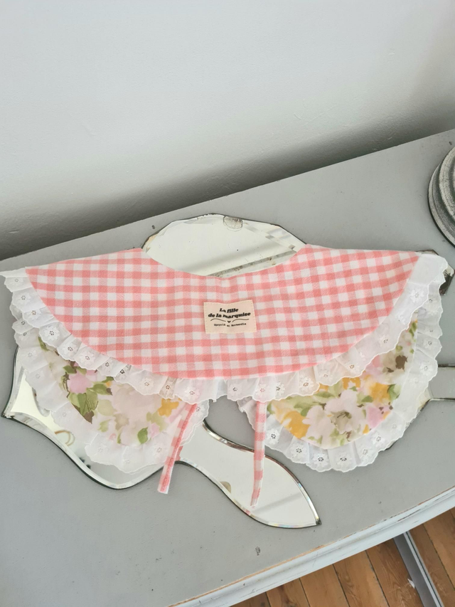 Col amovible et réversible en tissus upcyclés