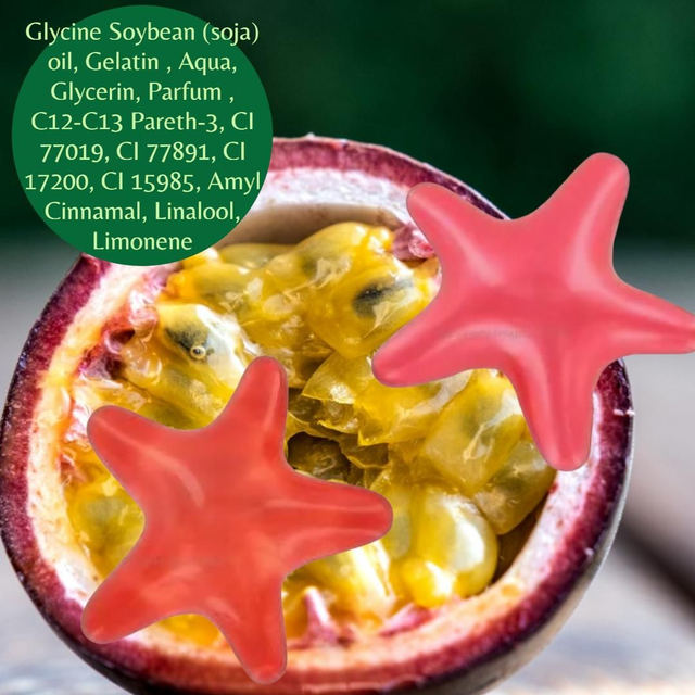 Perle de bain étoile à l&#039;huile de soja Senteur passion