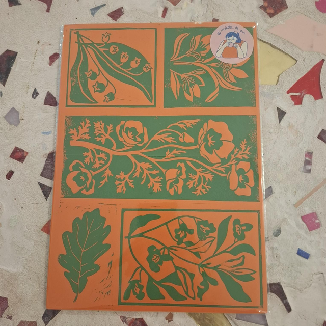 Mdp006 A4 lino orange