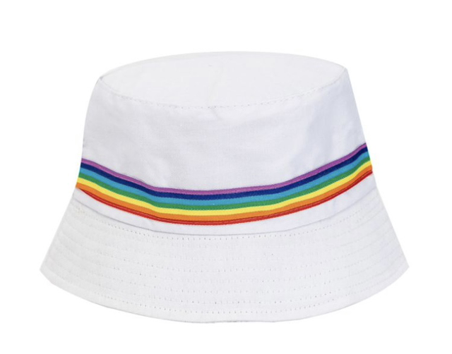 Reversible White Pride Bucket Hat