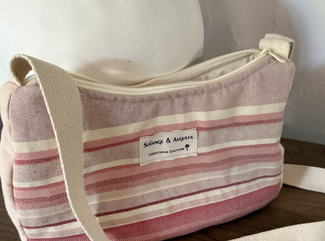 Sac baguette rayures