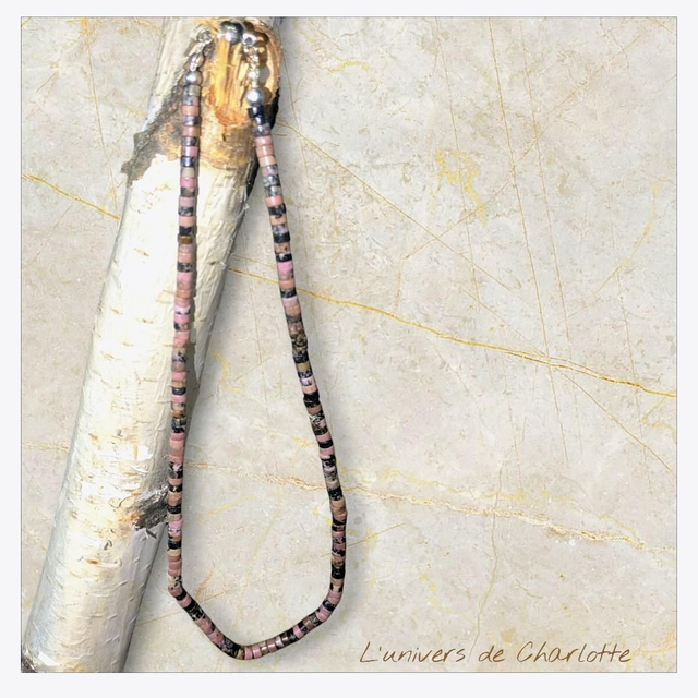 Collier "Rhodonite" heichi CH-7