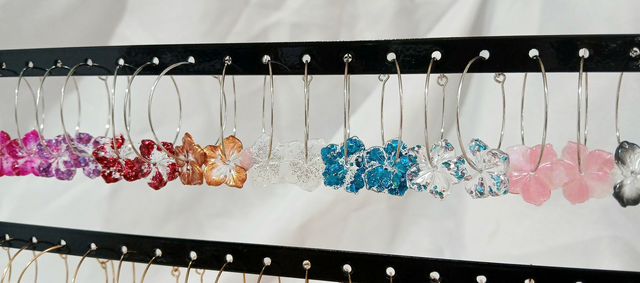 Boucles "Hawaï pailleté"