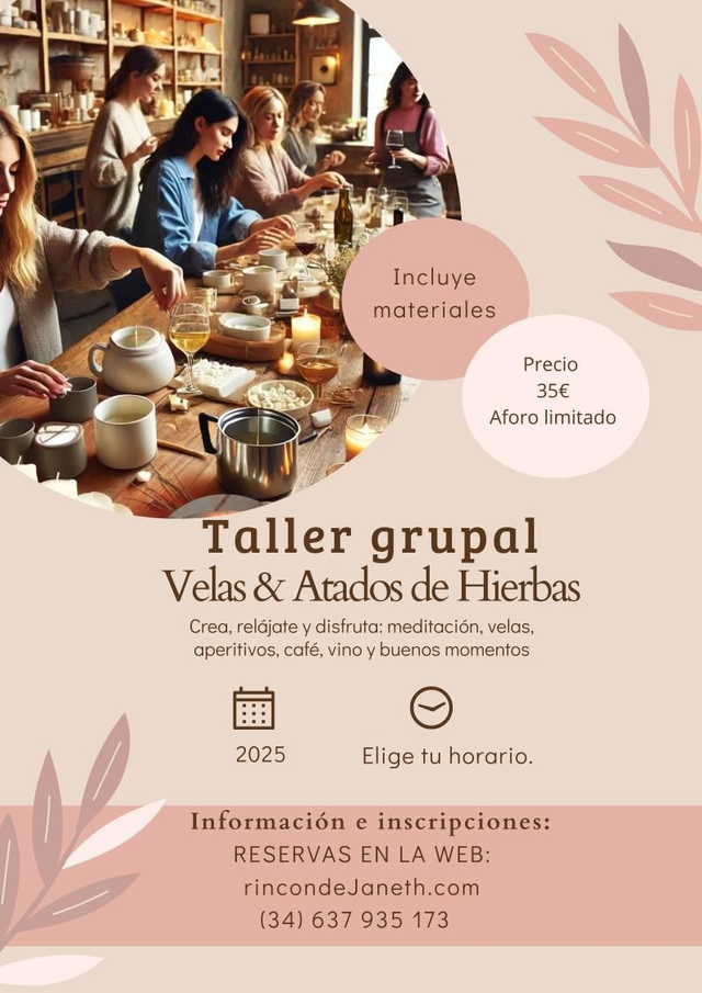 Taller Presencial: Vela en Envase &amp; Atados de Hierbas
