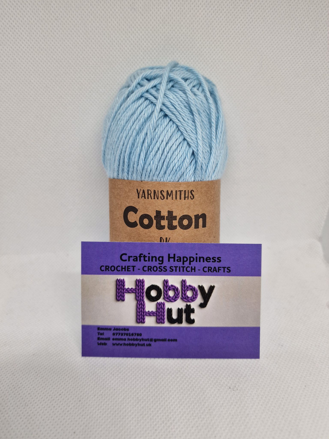 Yarnsmiths Cotton DK Yarn 50g - Powder Blue