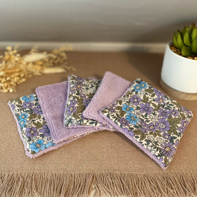 Lingettes démaquillantes Lila (lot de 5)