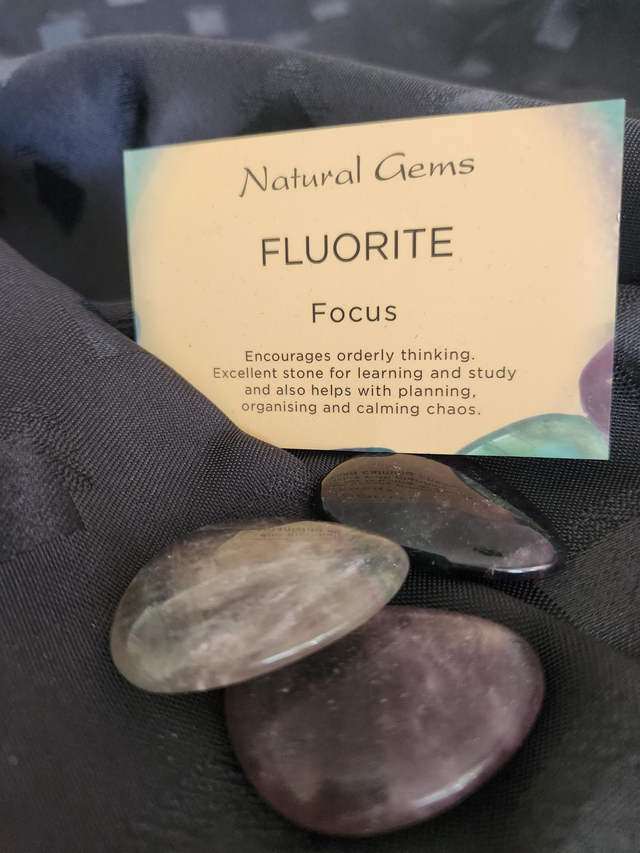 FLUORITE worry stone 
