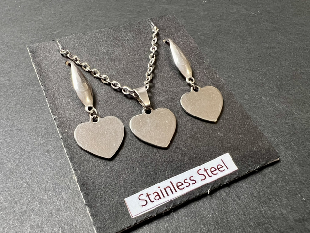 Heart Jewellery Set | Stainless Steel