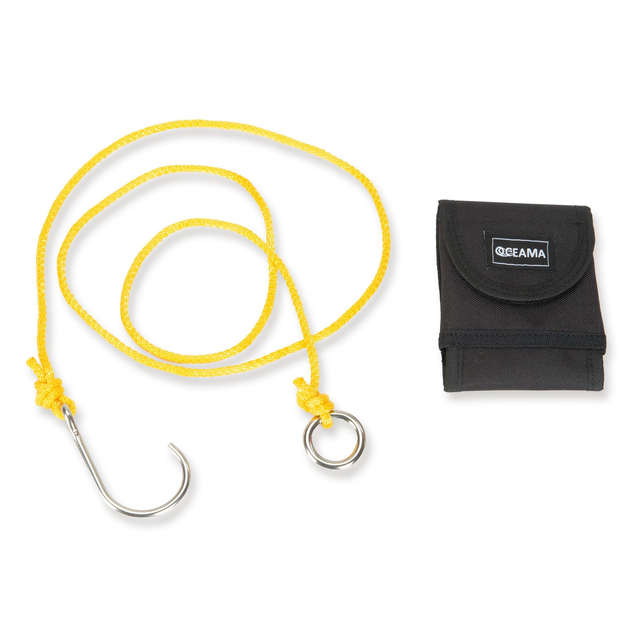 Oceama Edelstahl Riffhaken mit Leine + Transporttasche