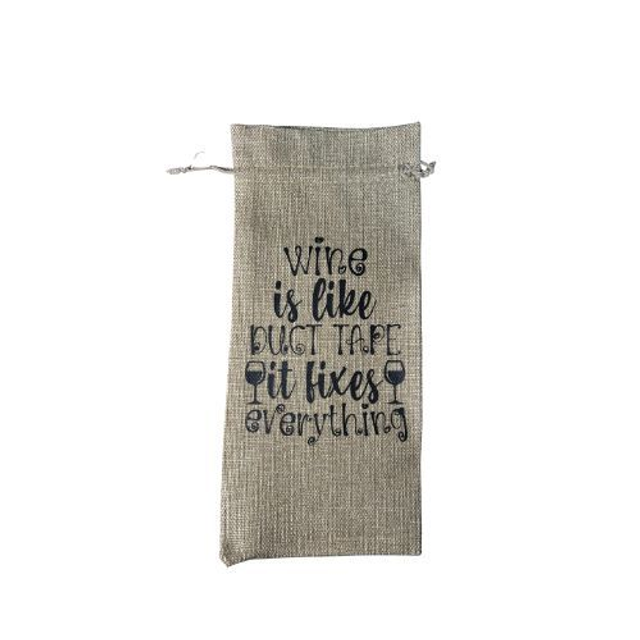 Eco-Friendly Jute Wine Gift Bag – Burlap Bottle Carrier