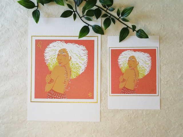 Carte Signe Zodiaque A5 et A6 - Lion